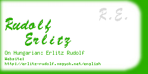 rudolf erlitz business card